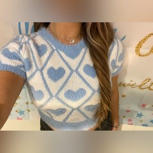 Fuzzy T Shirt Sweater